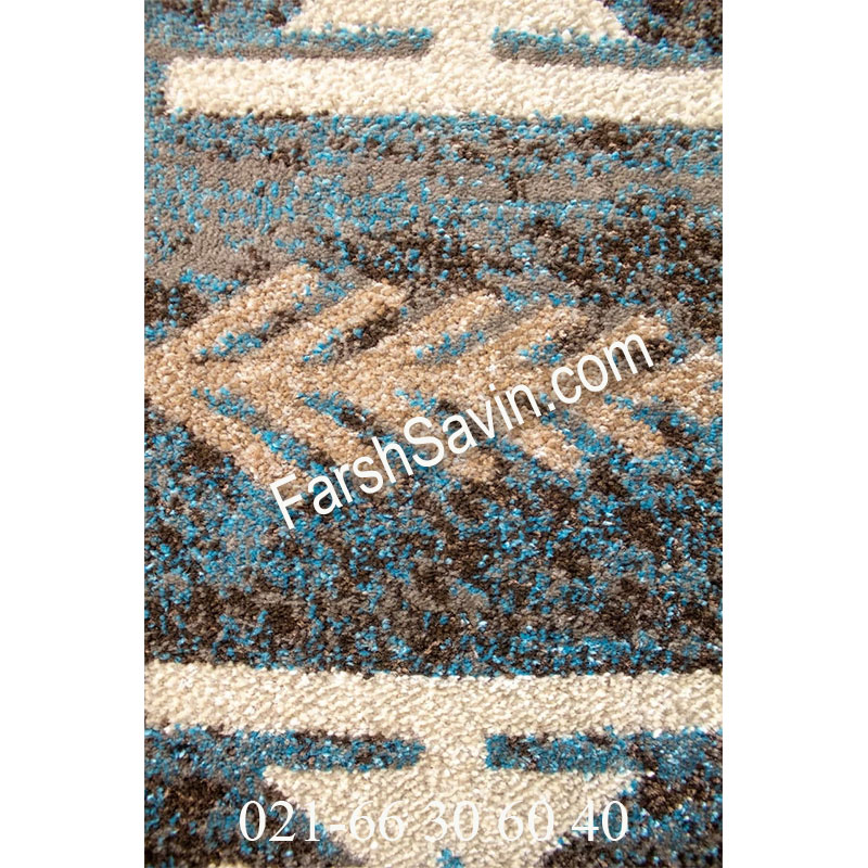فرش ساوین 4036 آبی فرش خوش رنگ